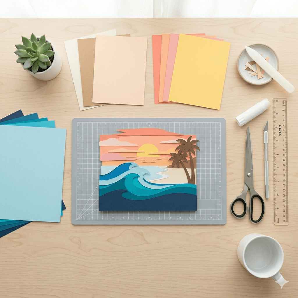 Materials and tools for the paper beachscape